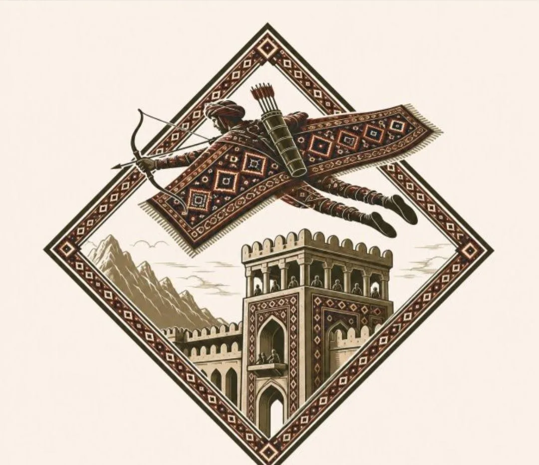 Illustrative interpretation of the flying-carpet story